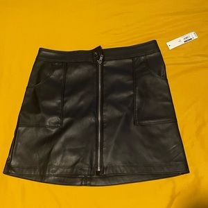 Black Leather Skirt